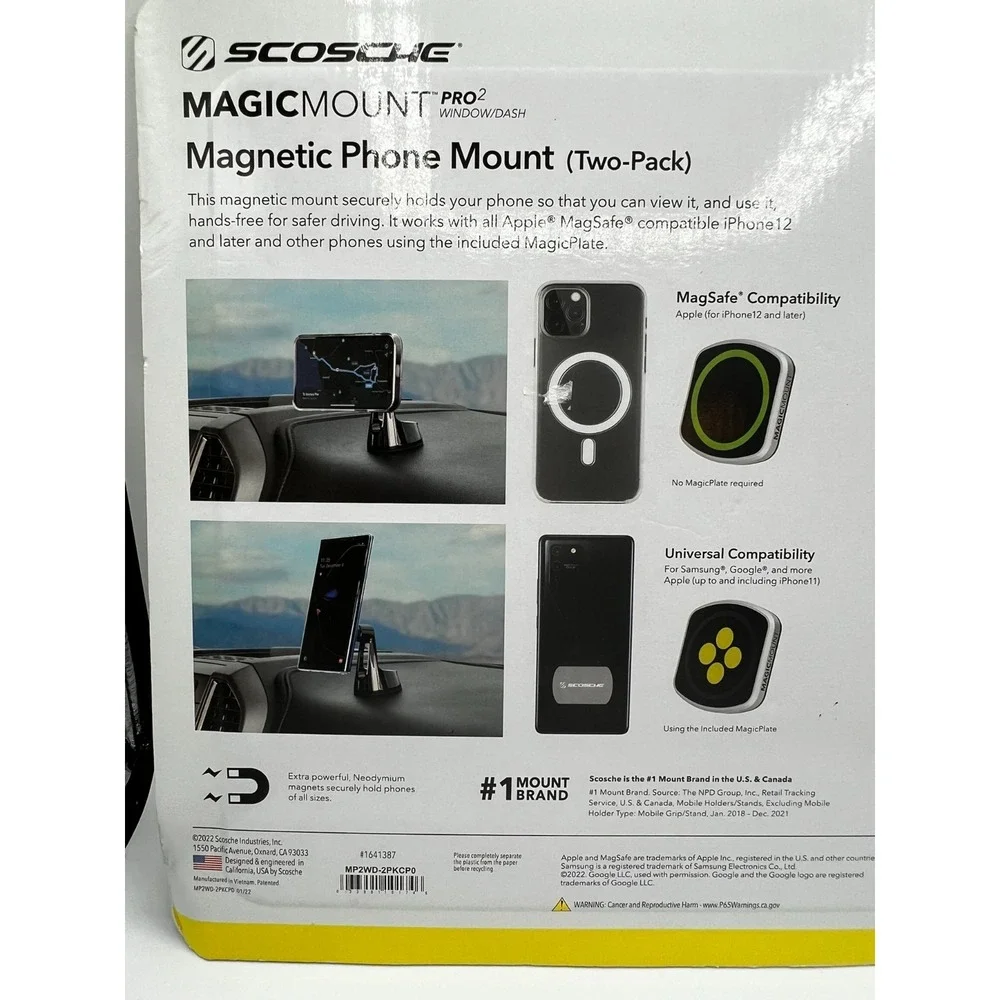 Scosche MagicMount Pro2 Window/Dash Car Magnetic Phone Mount Magsafe Compatible